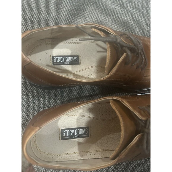 Stacy Adams Corrado Cognac Bike Toe Lace Up Oxford Style Shoes Men’s Size 11 M - Picture 5 of 16
